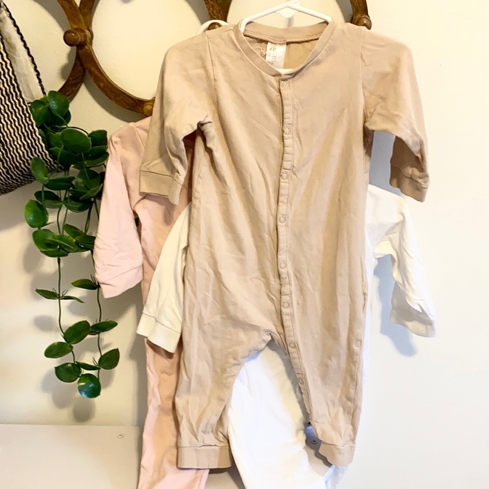 H&M | Button down cotton Pajama trio 6-9mo